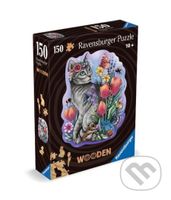 Kouzelná kočka (Dřevěné puzzle) - puzzle z kategorie Zvířata