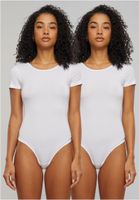 Women's Organic Stretch Jersey Body - 2-Pack White+White