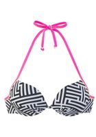 BUFFALO Bikini gornji dio  žuta / roza / crna / bijela