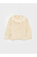 LC Waikiki Crew Neck Patterned Baby Girl Knitwear Sweater