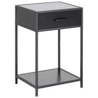 Livetastic NOČNÝ STOLÍK, čierna, 42/63/35 cm