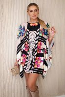 Bat dress with tie at the waist powder pink