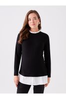 LC Waikiki High Neck Plain Long Sleeve Maternity T-Shirt