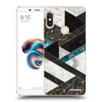 Silikónový prehľadný obal pre Xiaomi Redmi Note 5 Global - Dark geometry