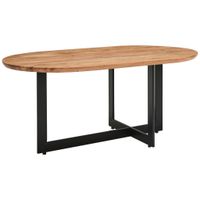 MID.YOU KONFERENČNÝ STOLÍK, prírodná farba, čierna, drevo, kov, 105/45/60 cm