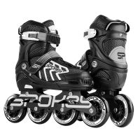 KHAN Kolieskové korčule, čierno-biele, ABEC7 Carbon, veľ. 35-38