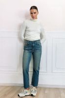 Trendyol Blue High Waist Straight Jeans