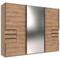 P & B SKRIŇA S POSUVNÝMI DVERAMI, číra, farba duba, 270/208/64 cm