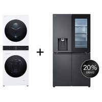 SET - LG WashTower WT1210WWF + Chladnička InstaView™ GMG960EVEE
