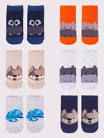 Yoclub Kids's Ankle Thin Socks Pattern Colours 6-Pack P1