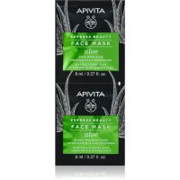 Apivita Express Beauty Moisturizing Face mask Aloe osvežujoča vlažilna maska za obraz 2x8 ml