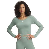 T-shirt Under Armour Vanish Seamless LS Tee Silica Green/ White M
