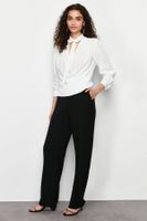 Trendyol Ecru Neck Tie Detailed Woven Blouse