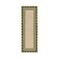 Flair Rugs RUČNE TKANÝ KOBEREC, 80/230 cm zelená, béžová