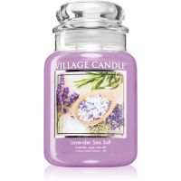 Village Candle Lavender Sea Salt lumânare parfumată (Glass Lid) 602 g