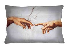 Bertoni Home Unisex's Rectangular Pillow Michelangelo Elegance Print Stworzenie Adama