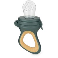 Petite&Mars Silicone Food Feeder 6m+ duda za hranjenje in grizalo Green&Ochre 1 kos