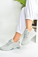 Fox Shoes Gray Knitwear Fabric Women's Sports Shoes