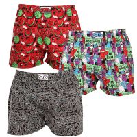 3PACK pánské trenky Styx art klasická guma vícebarevné (3A12569) M
