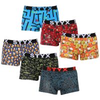 6PACK pánské boxerky Styx art sportovní guma vícebarevné (6G12697124/2) XL