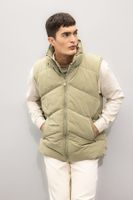 DEFACTO Puffer Vest Stand Collar Zippered Pocket Quilted