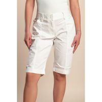 Plus Size Baumwoll-Bermudashorts, Creme