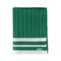 Zelená pletená deka United Colors of Benetton 100% akrylové vlákno / 140 x 190 cm