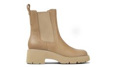 Camper Milah Beige Leather Ženy - Obuv Camper - Světle hnědá - K400575-006-7 - Size: 7