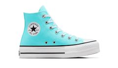 Converse Chuck Taylor All Star Lift Seasonal Colour High Top Triple Cyan Ženy - Tenisky Converse - Modrá - A07570C-6 - Size: 6