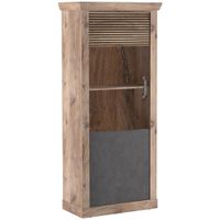 Livetastic VITRÍNA, antracitová, farba duba, 76/173,7/40 cm