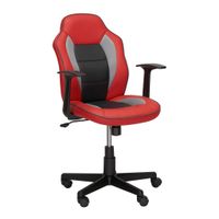 Xora OTOČNÁ STOLIČKA PRE MLÁDEŽ, vzhľad kože, sivá, červená, čierna