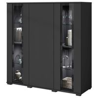 Livetastic VYSOKÁ KOMODA, čierna, 120/121,9/39,5 cm