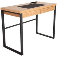 Livetastic PÍSACÍ STÔL, čierna, farba duba, 100/75/50 cm