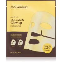 EQQUALBERRY Collagen Glow Up Hydrogel Mask maska iz platna s posvetlitvenim in vlažilnim učinkom z gelasto teksturo 30 g