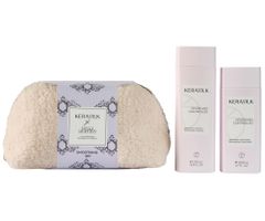 Darčeková sada na vyhladenie krepatých a nepoddajných vlasov Kerasilk Smoothing Set + kozmetická taštička zadarmo + darček zadarmo