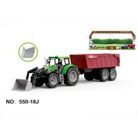 Traktor farmářský s přívěsem zelený