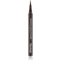 flormar Midnight Matte Eyeliner linka na oči vo fixke s matným efektom odtieň 02 Brown 1 ml