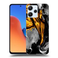 Silikónový čierny obal pre Xiaomi Redmi 12 4G - Black Gold