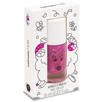 Nailmatic Kids lac de unghii pentru copii culoare Sheepy - transparent glitter raspberry 8 ml