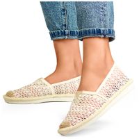 primohurt Beżowe espadryle z siateczki przewiewne espadryle damskie