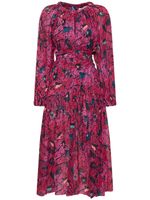 Helia Printed Cotton Blend Midi Dress
