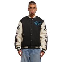 Karl Kani Amor Flames College Jacket - Pánske - Bunda Karl Kani - Čierne - 60750019 - Veľkosť: S