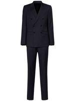 Double Breasted Wool Herringbone Suit