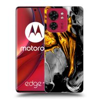 Silikónový prehľadný obal pre Motorola Edge 40 - Black Gold