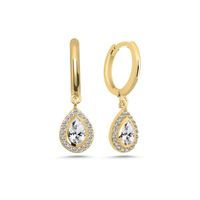 Olivie Strieborné náušnice KVAPKA GOLD 7145