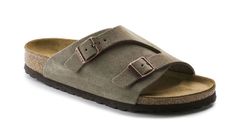 Birkenstock Zürich Suede Leather Regular Fit Muži - Sandály Birkenstock - Sivá - 0050461-7 - Size: 7
