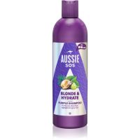 Aussie SOS Blonde & Hydrate vijoličen toniran šampon za blond lase 500 ml