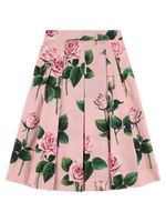 Printed Cotton Pleated Skirt