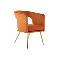 STOLIČKA S PODRÚČKAMI, železo, oranžová