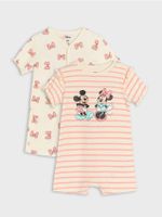 Sinsay - Rampersy 2 pack Mickey Mouse - kremowy